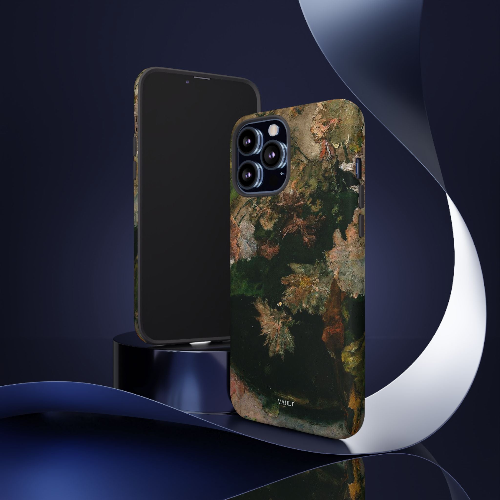 Floral Painterly Tough Phone Case — Vintage Autumn Leaves Phone Cover