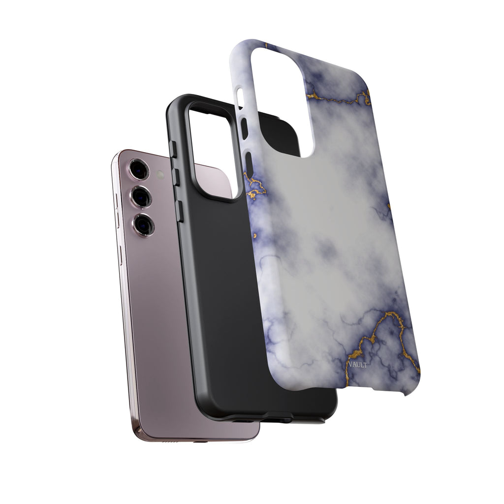 Purple Marble Tough Phone Case with Gold Veins