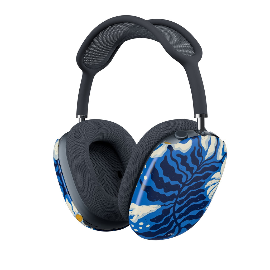 Blue Floral Wave AirPod Max Case – Daisy Pattern Protective Covers