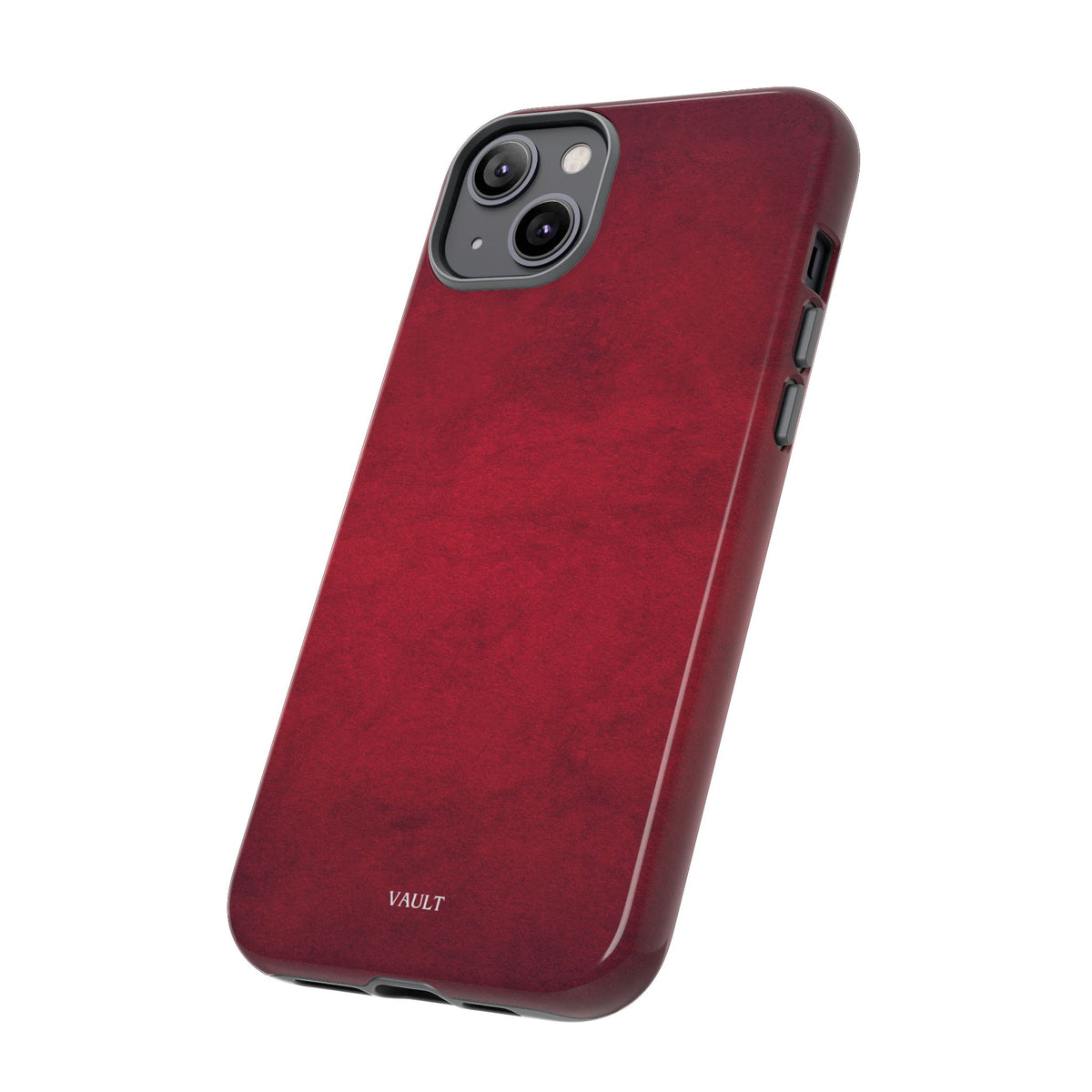 Red Leather Texture Phone Case Impact-Resistant Case