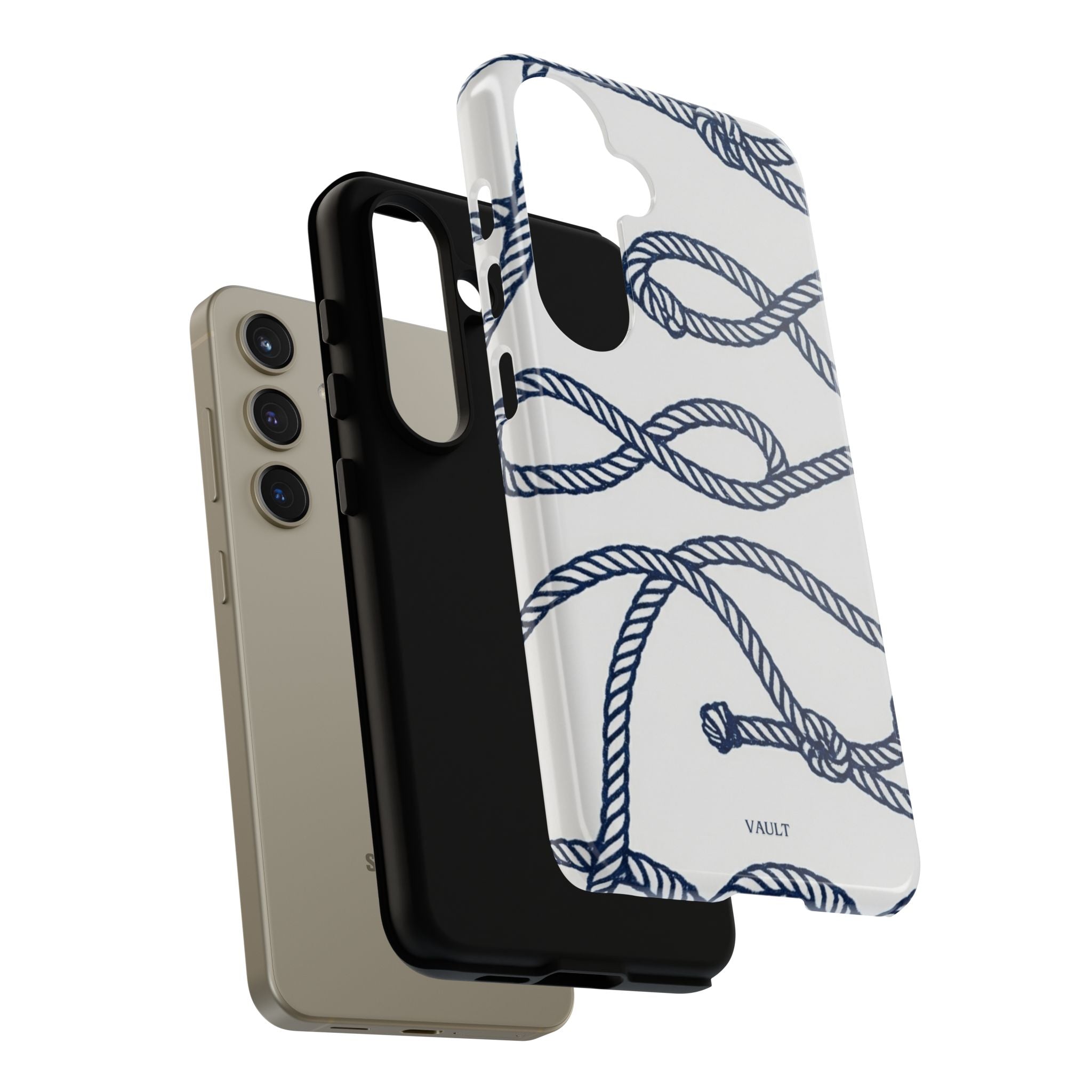 Nautical Rope Tough Case — Protective Phone Cover with Navy Knot Design