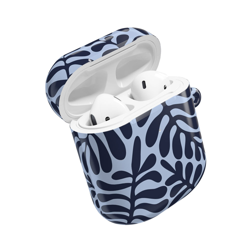 Blue Leaf AirPod Case - Botanical Protective Cover