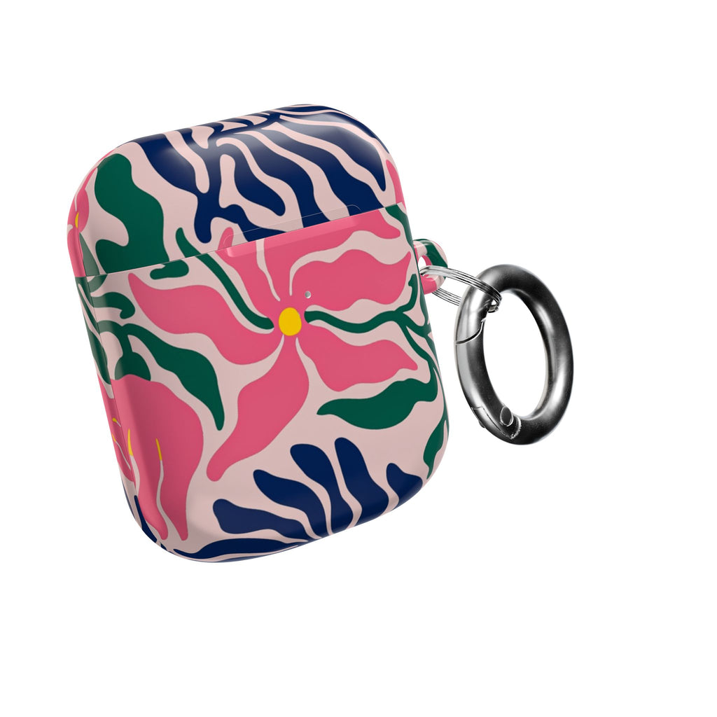 AirPod Case — Pink Floral Swirl Protective Cover