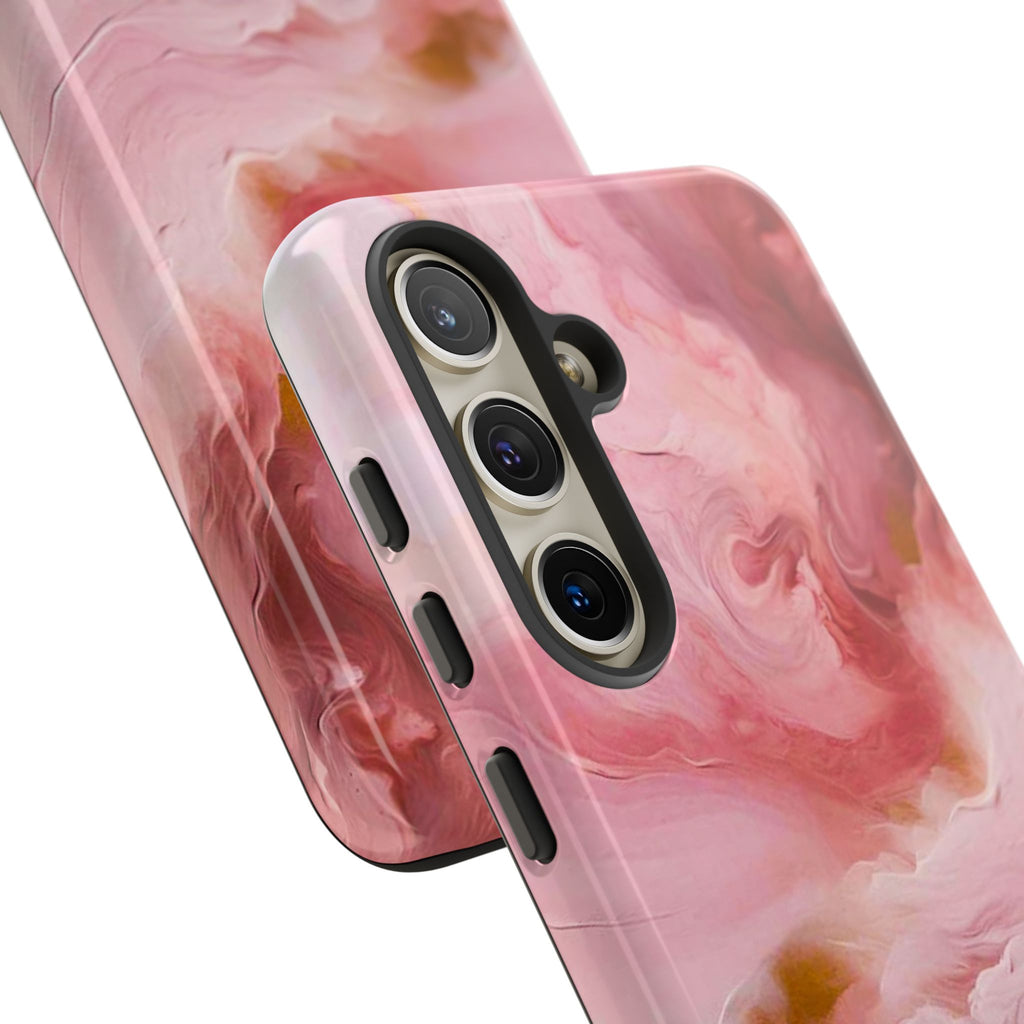 Pink Marble Tough Phone Case — Protective Artistic Phone Cover