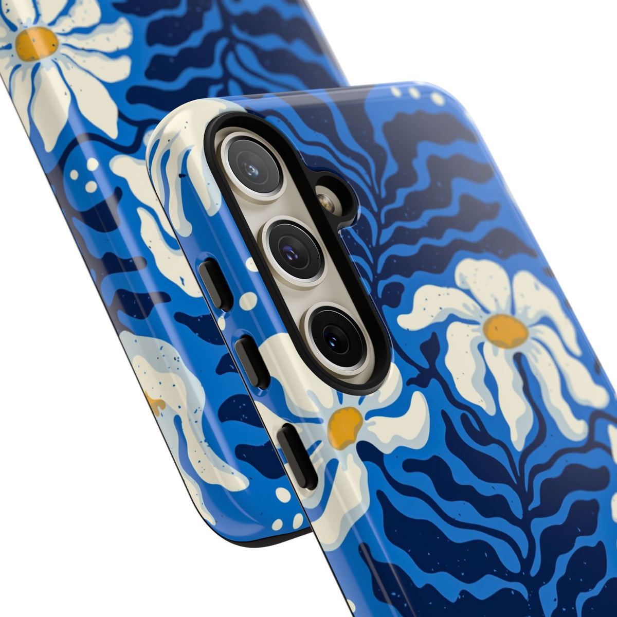 Blue Daisy Tough Phone Case — Floral Protective Phone Cover