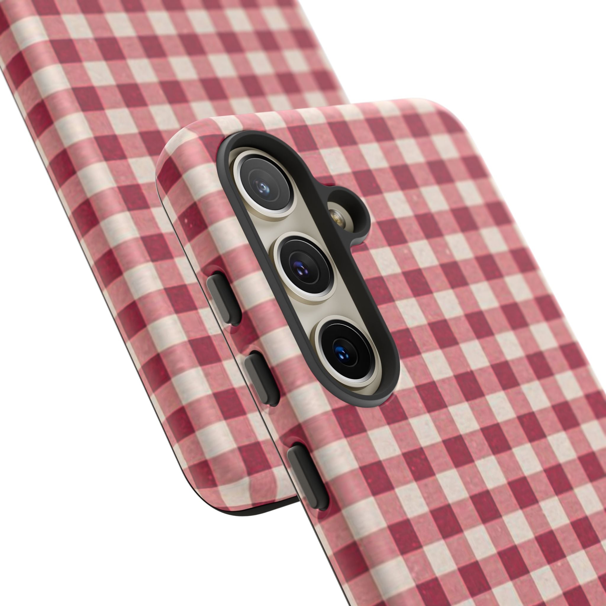 Gingham Phone Case — Red Plaid Tough Case
