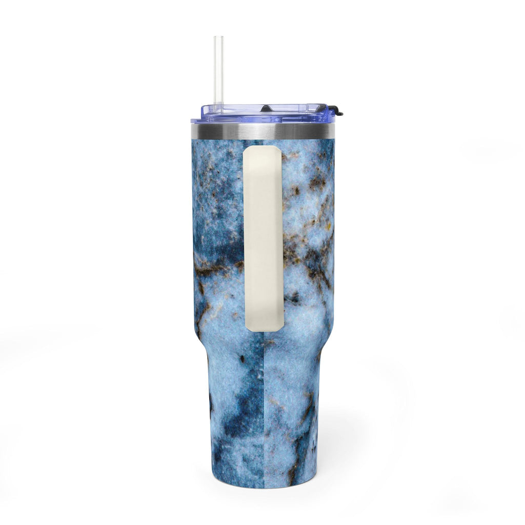 40oz Blue Marble Vacuum Tumbler