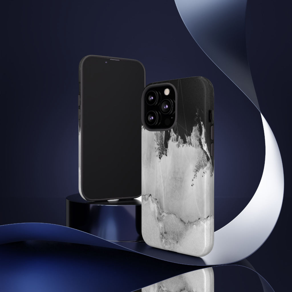 Marble Ink Tough Case — Black & White Abstract Phone Cover