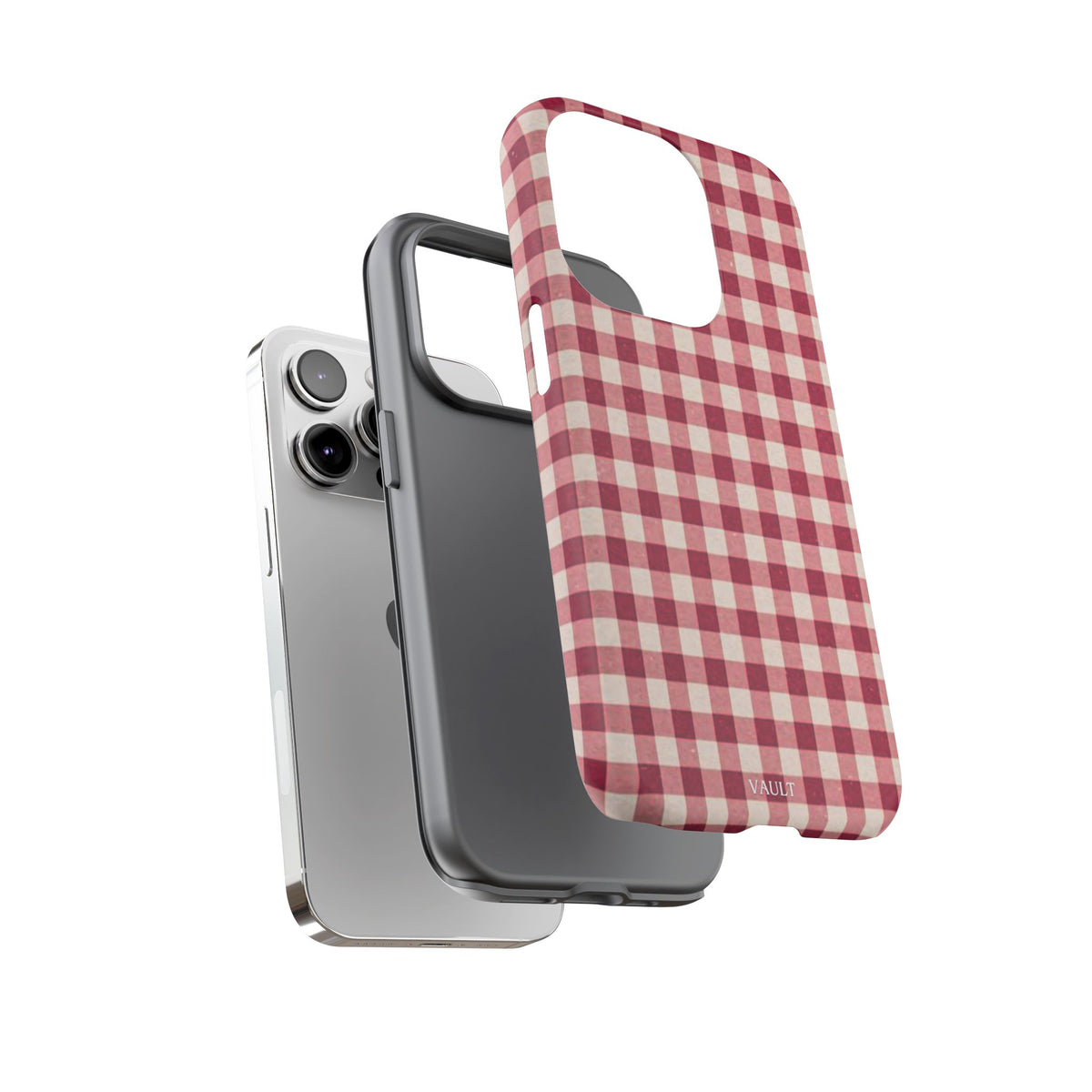 Gingham Phone Case — Red Plaid Tough Case