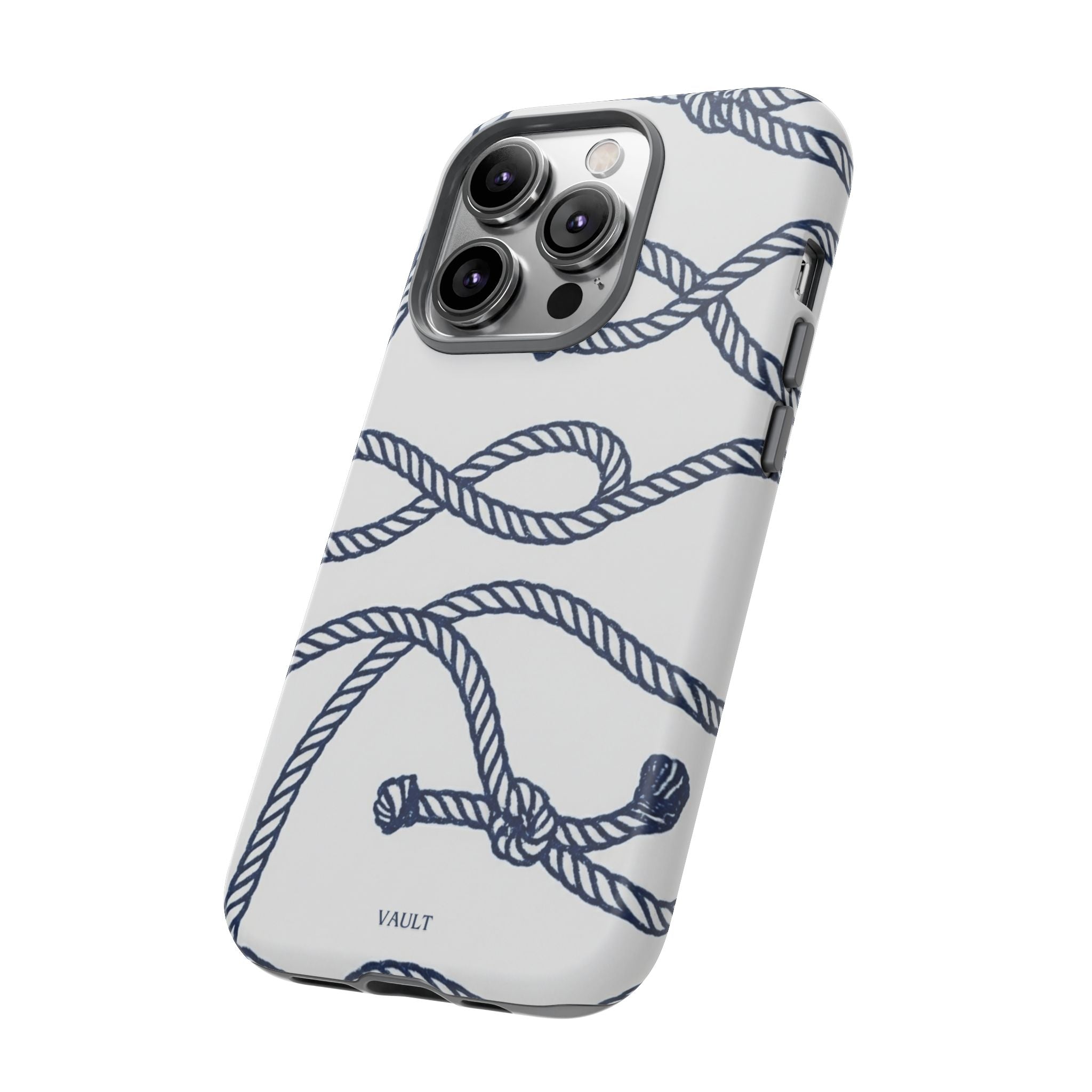 Nautical Rope Tough Case — Protective Phone Cover with Navy Knot Design
