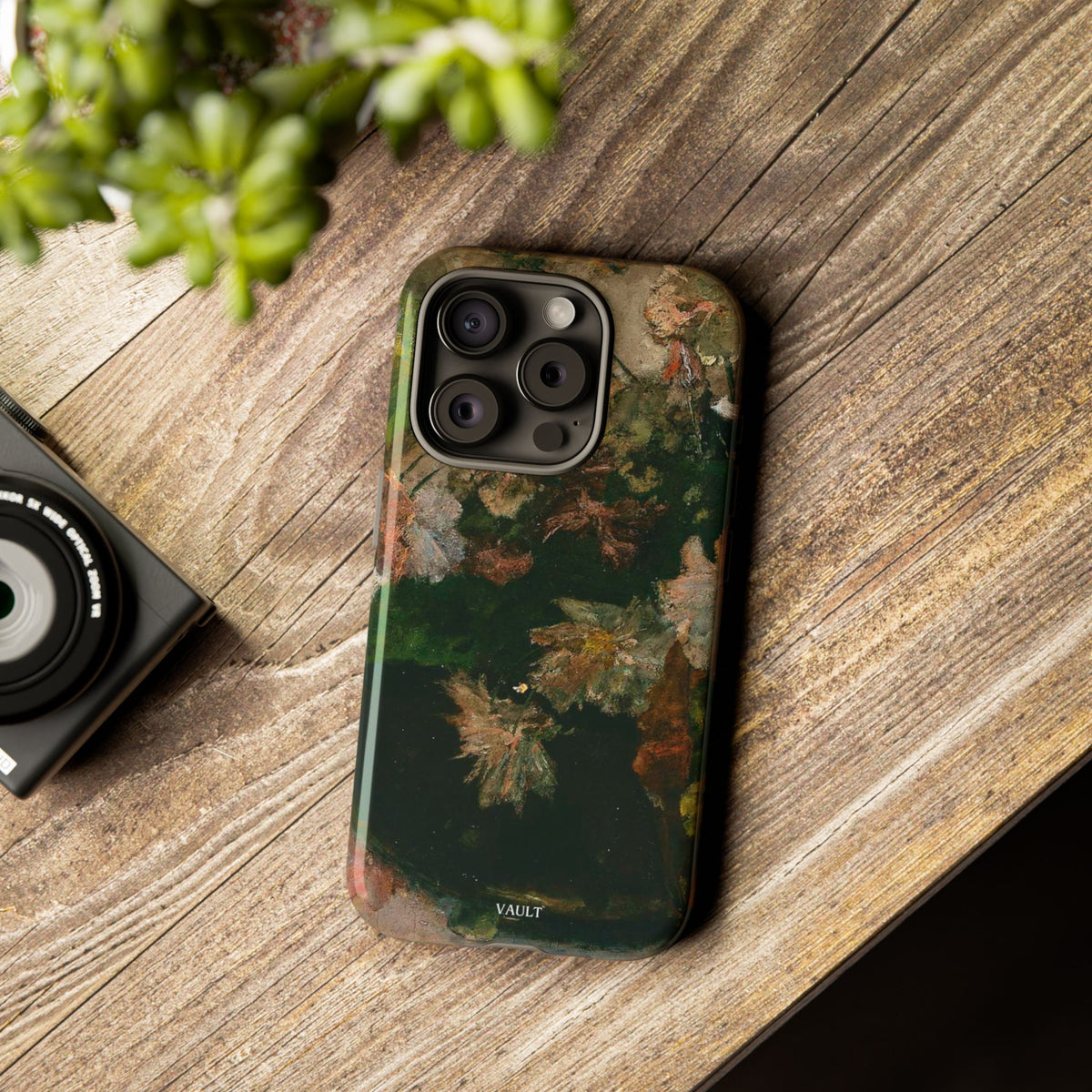 Floral Painterly Tough Phone Case — Vintage Autumn Leaves Phone Cover