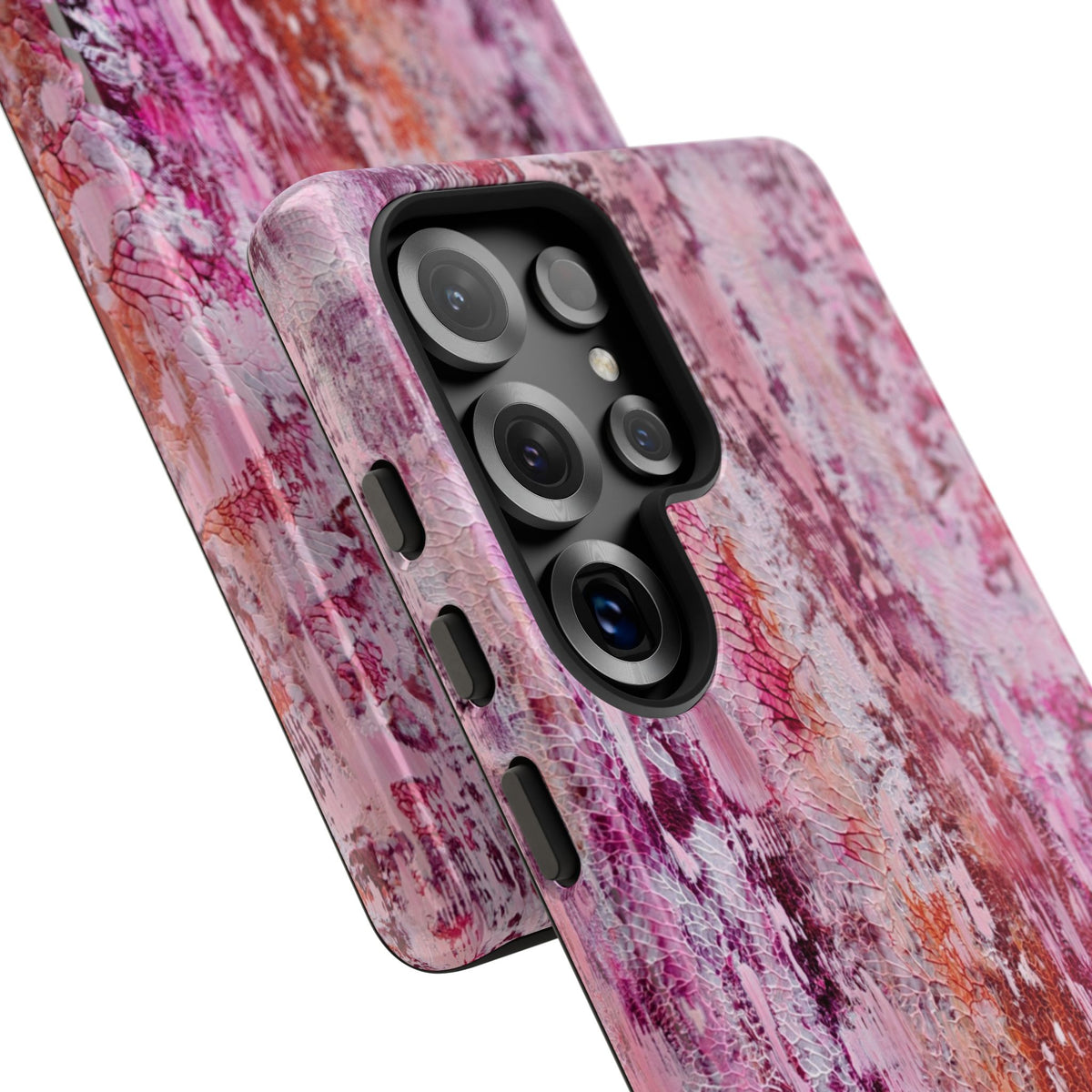 Pink Abstract Art Tough Phone Case — Protective Artistic Phone Cover