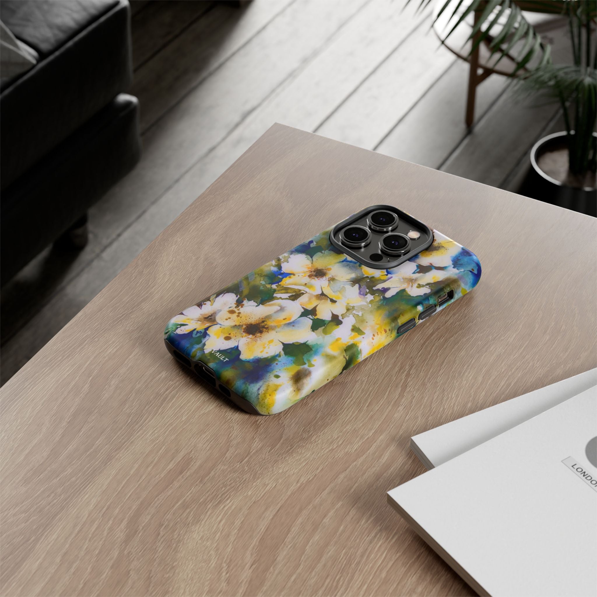 Floral Watercolor Tough Case – Yellow White Blossom Phone Cover