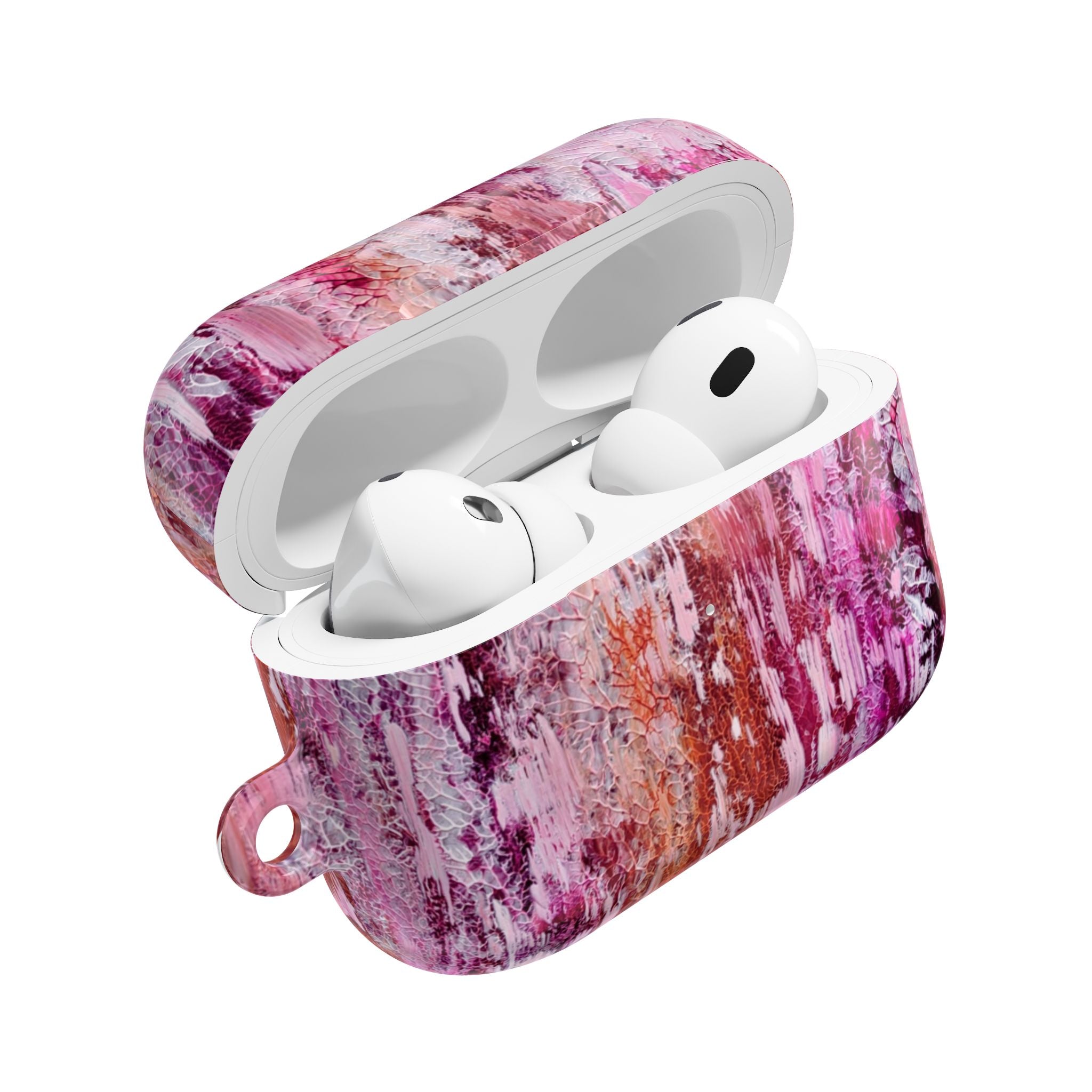 Abstract Pink Marble AirPod Case – Protective Artistic Earbud Cover