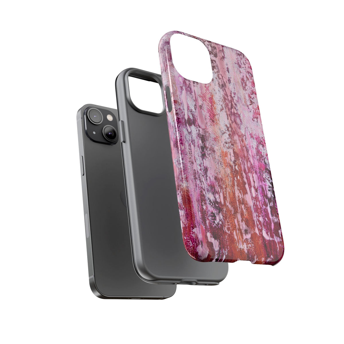 Pink Abstract Art Tough Phone Case — Protective Artistic Phone Cover