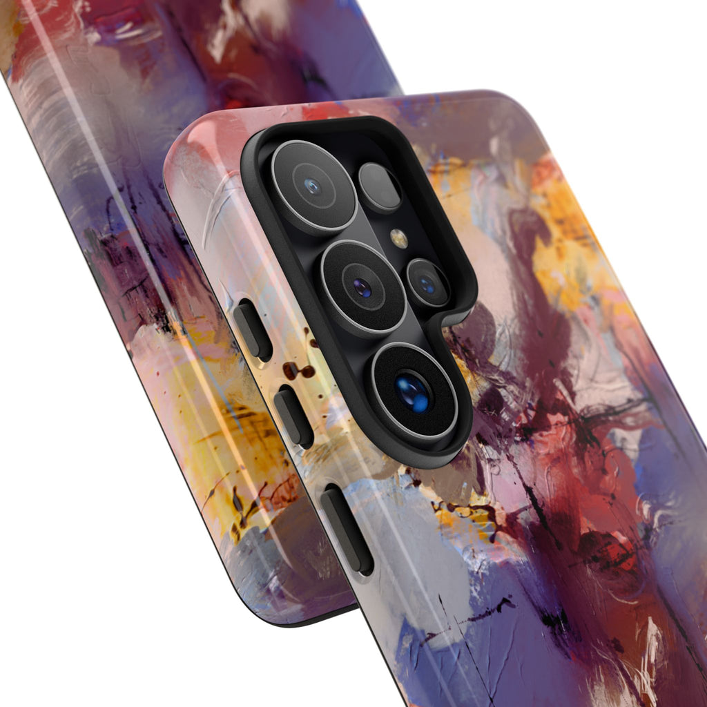 Abstract Brushstroke Tough Phone Case — Colorful Protective iPhone Cover