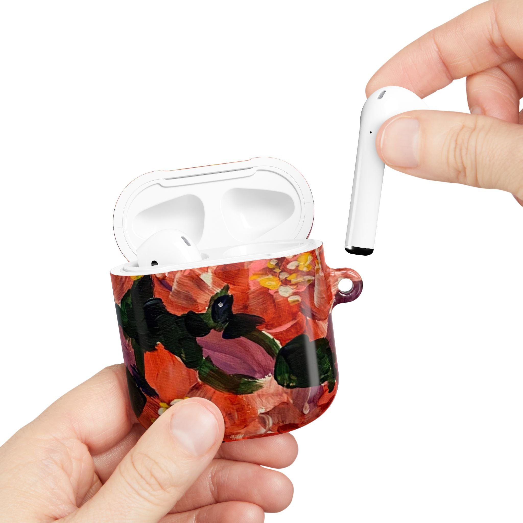 Floral Red Bloom AirPod Case