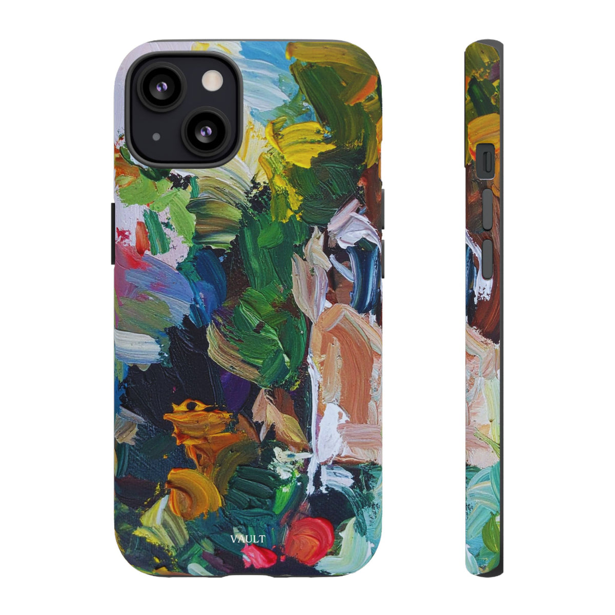 Abstract Paint Brushstroke Phone Case — Colorful Artistic Tough Case
