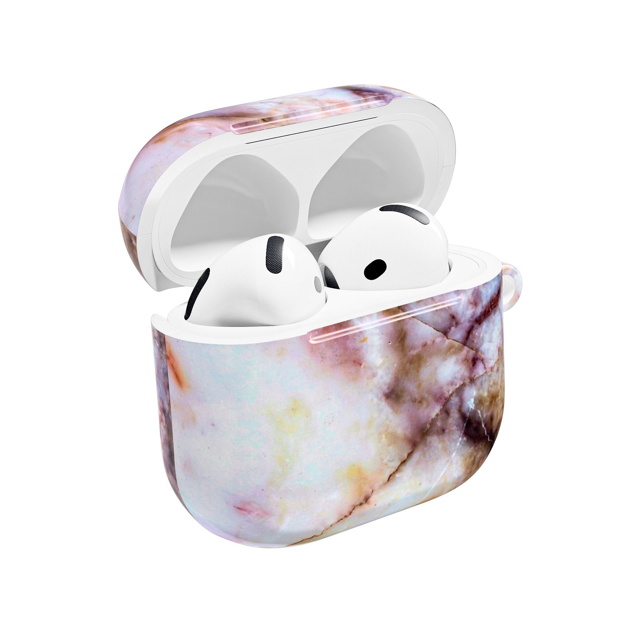 Marble Pink AirPod Case – Pink & Gold Marble Protective AirPods Cover