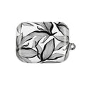Floral Monochrome AirPod Case — Black & White Leaf Pattern