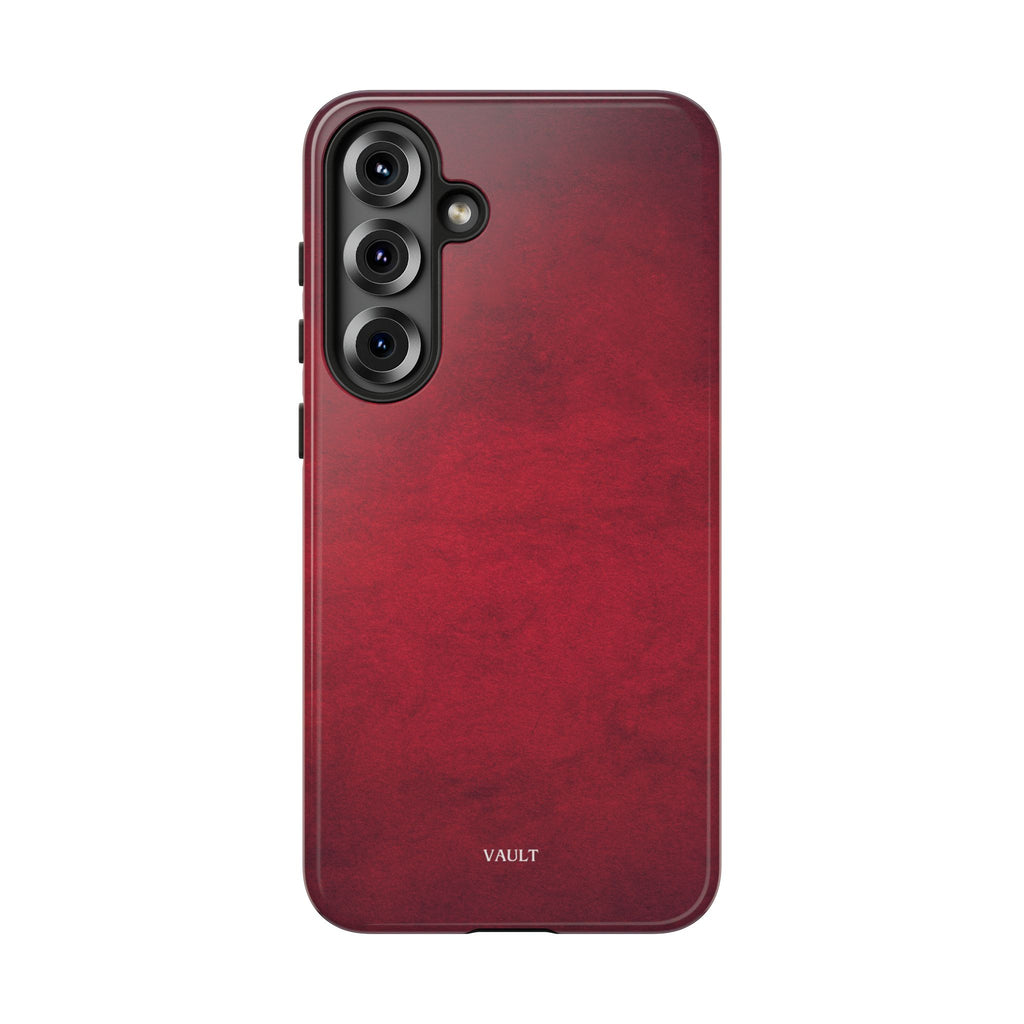 Red Leather Texture Phone Case Impact-Resistant Case