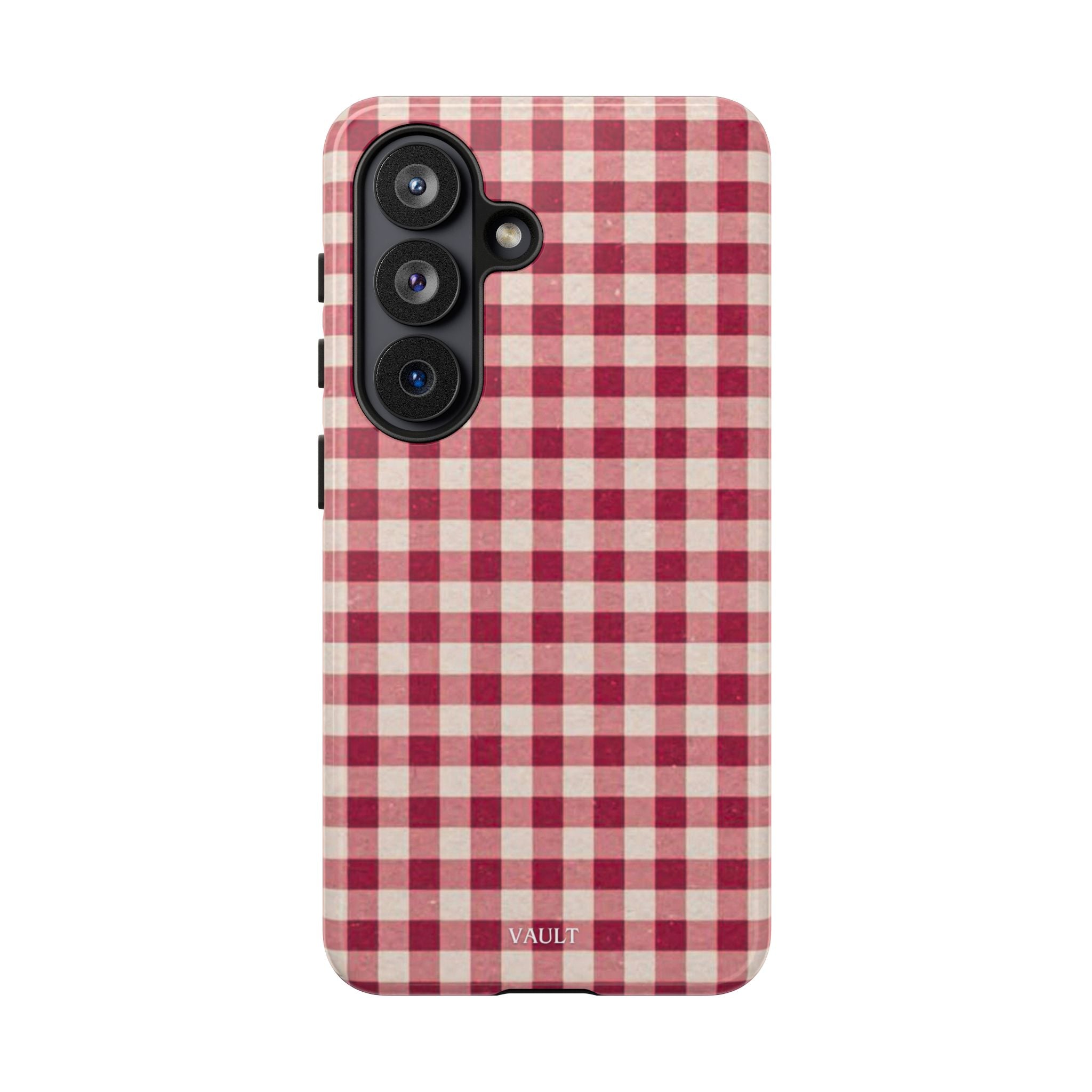 Gingham Phone Case — Red Plaid Tough Case