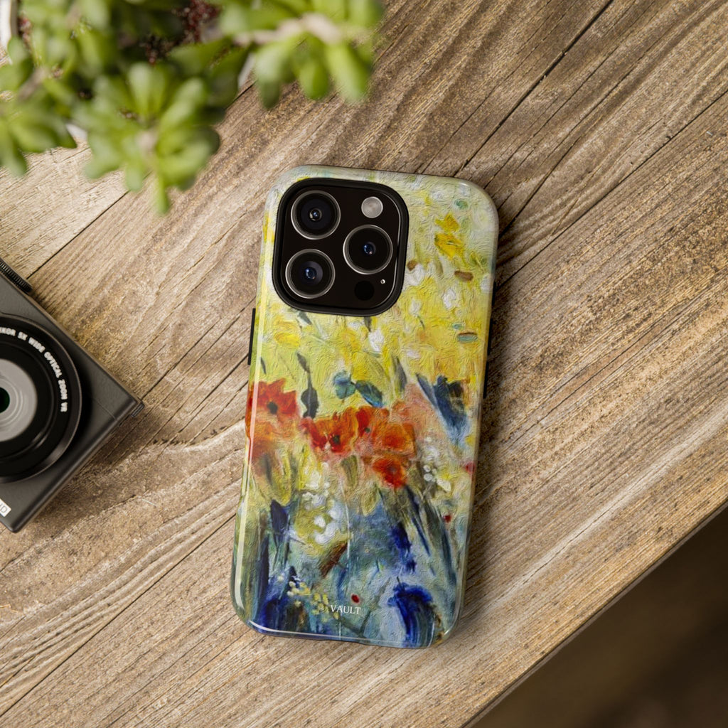 Floral Watercolor Phone Case — Yellow Garden Tough Cases