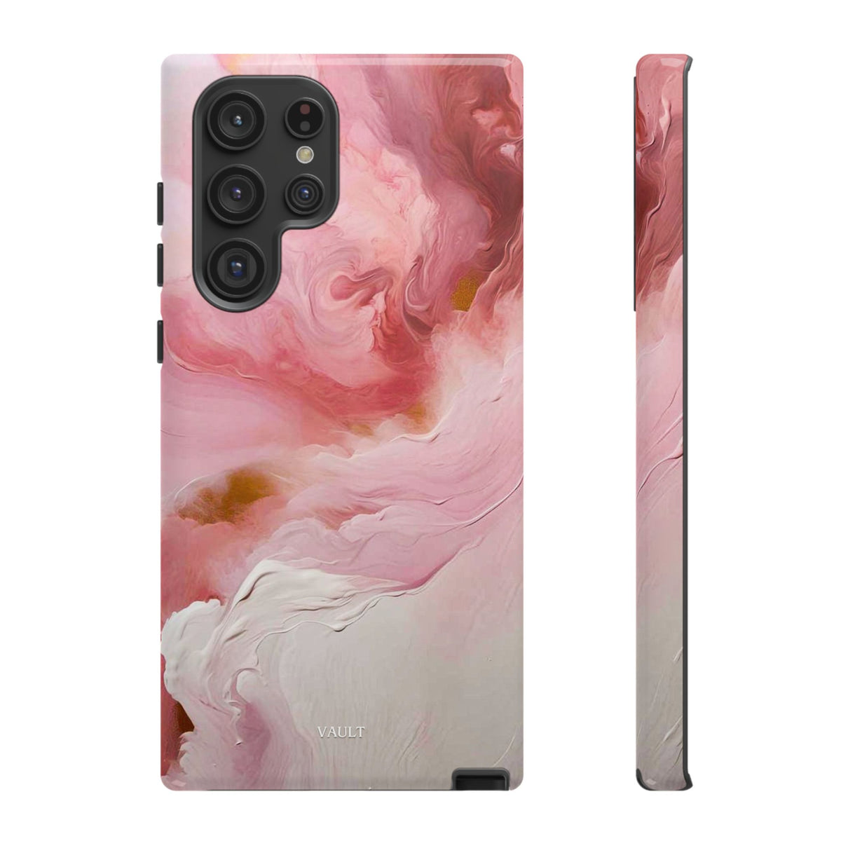 Pink Marble Tough Phone Case — Protective Artistic Phone Cover