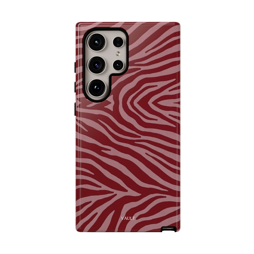 Red Zebra Print Tough Phone Case