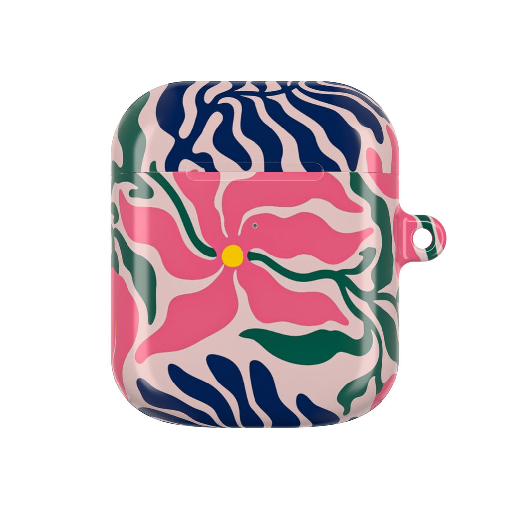 AirPod Case — Pink Floral Swirl Protective Cover