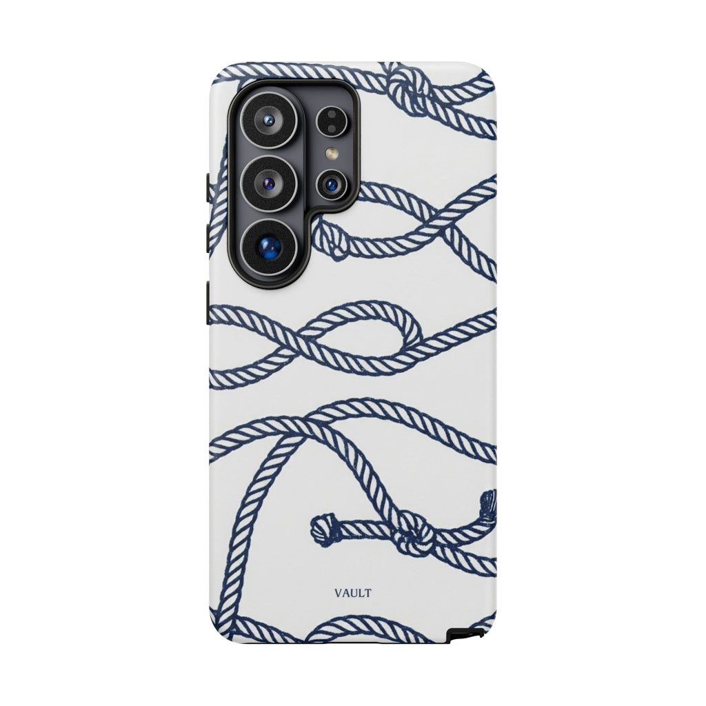 Nautical Rope Tough Case — Protective Phone Cover with Navy Knot Design