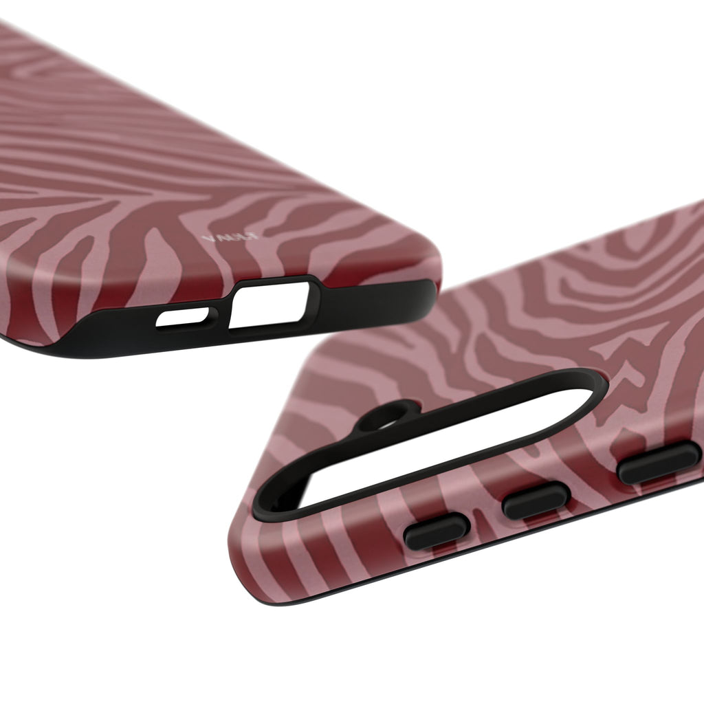 Red Zebra Print Tough Phone Case