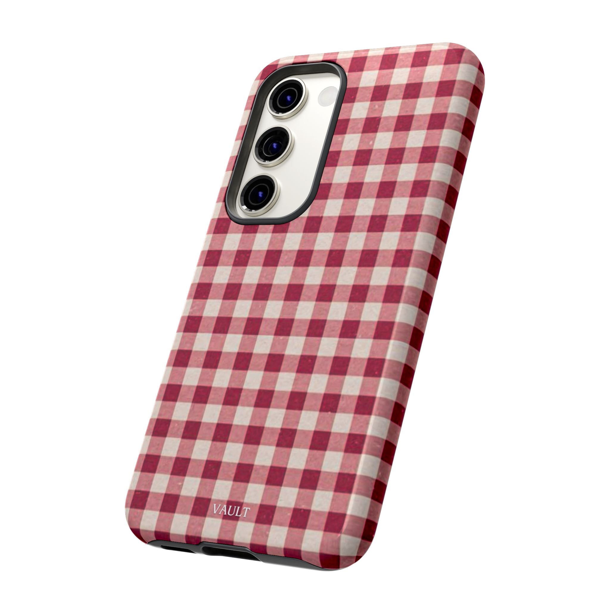 Gingham Phone Case — Red Plaid Tough Case