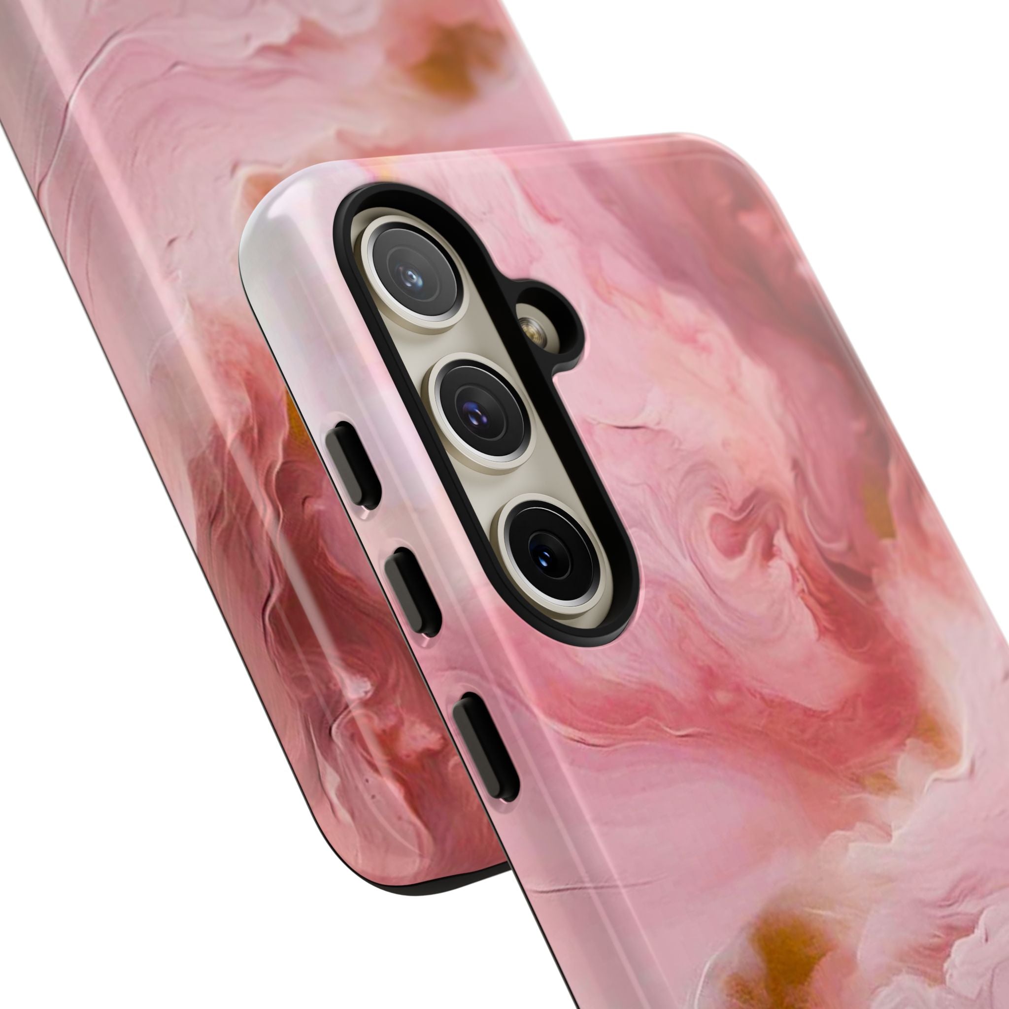Pink Marble Tough Phone Case — Protective Artistic Phone Cover