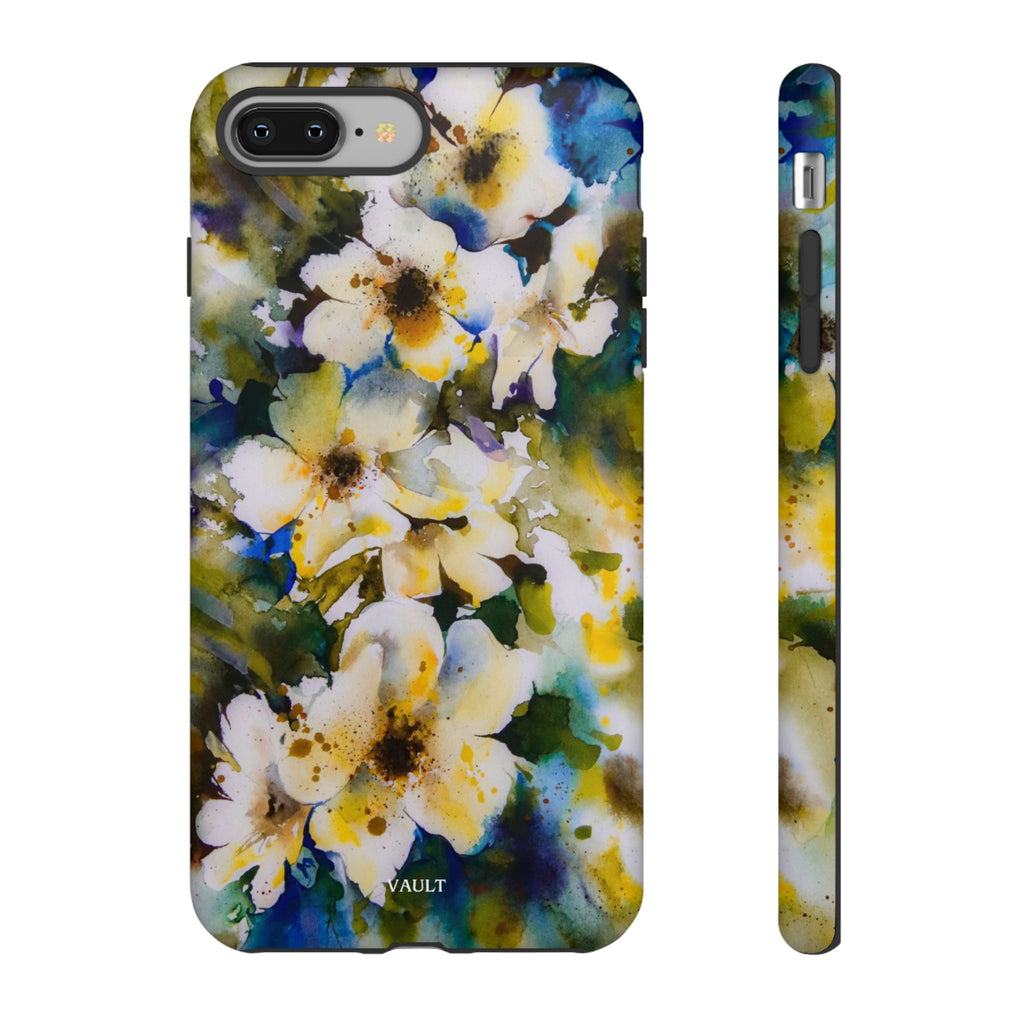 Floral Watercolor Tough Case – Yellow White Blossom Phone Cover