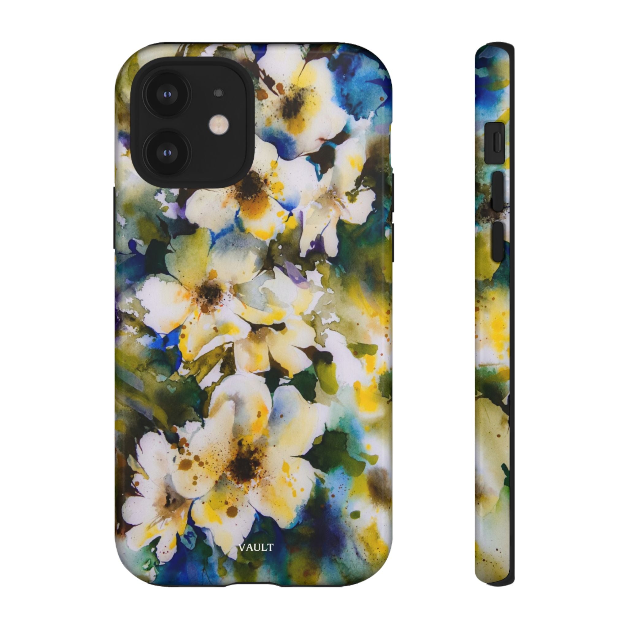 Floral Watercolor Tough Case – Yellow White Blossom Phone Cover