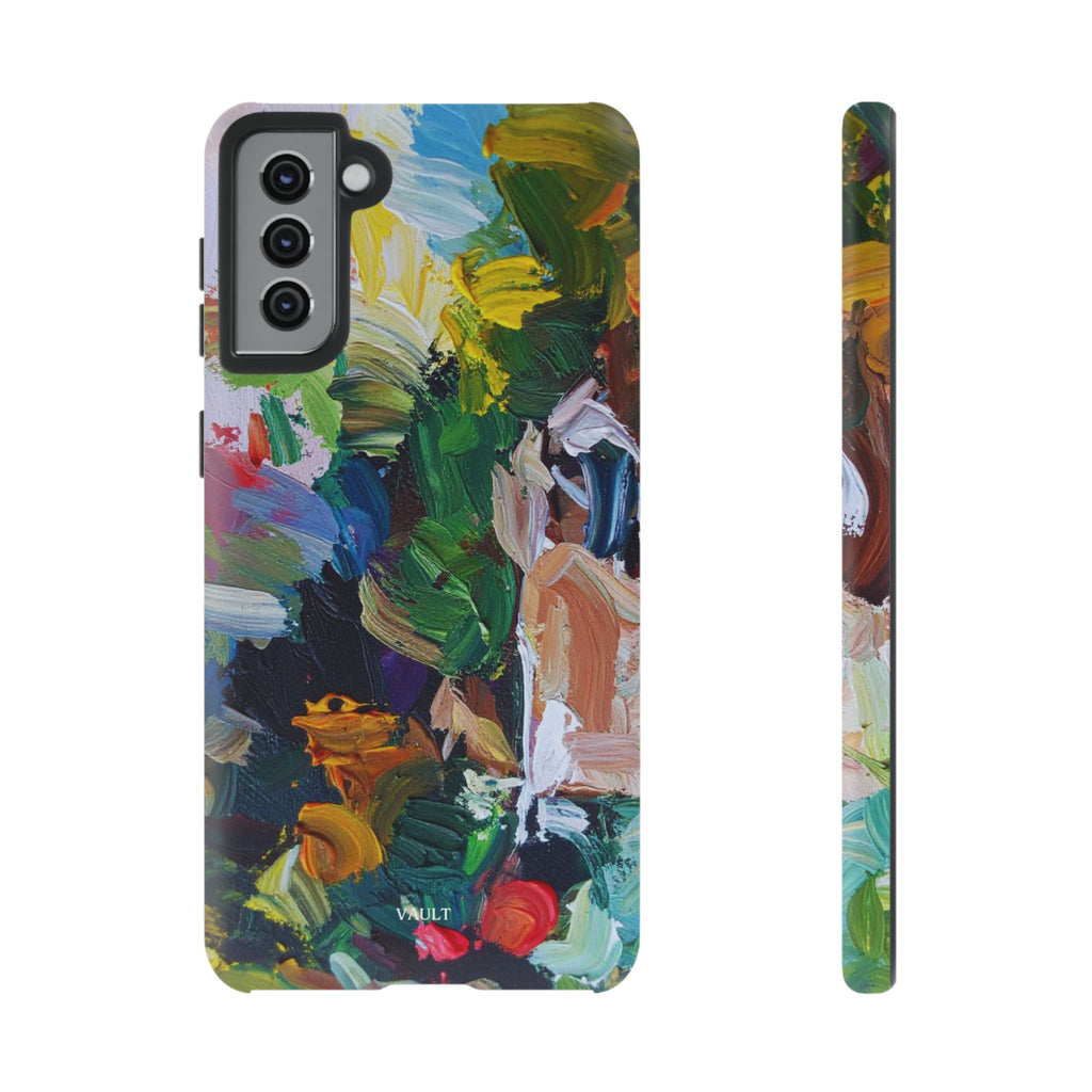 Abstract Paint Brushstroke Phone Case — Colorful Artistic Tough Case