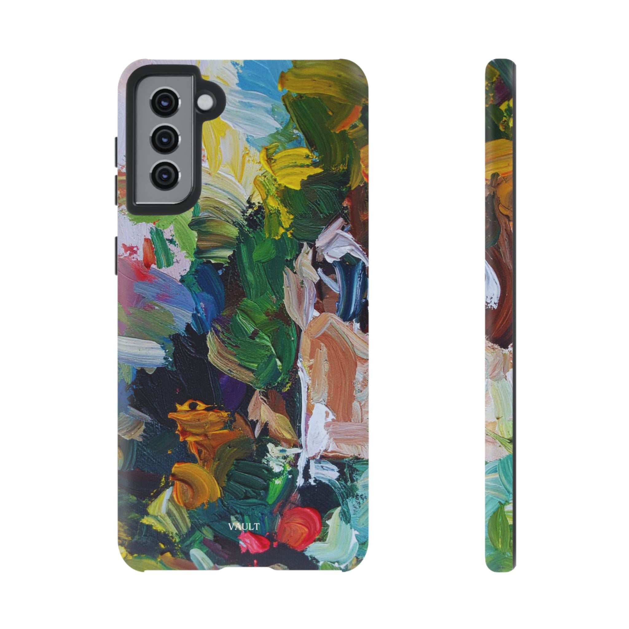 Abstract Paint Brushstroke Phone Case — Colorful Artistic Tough Case