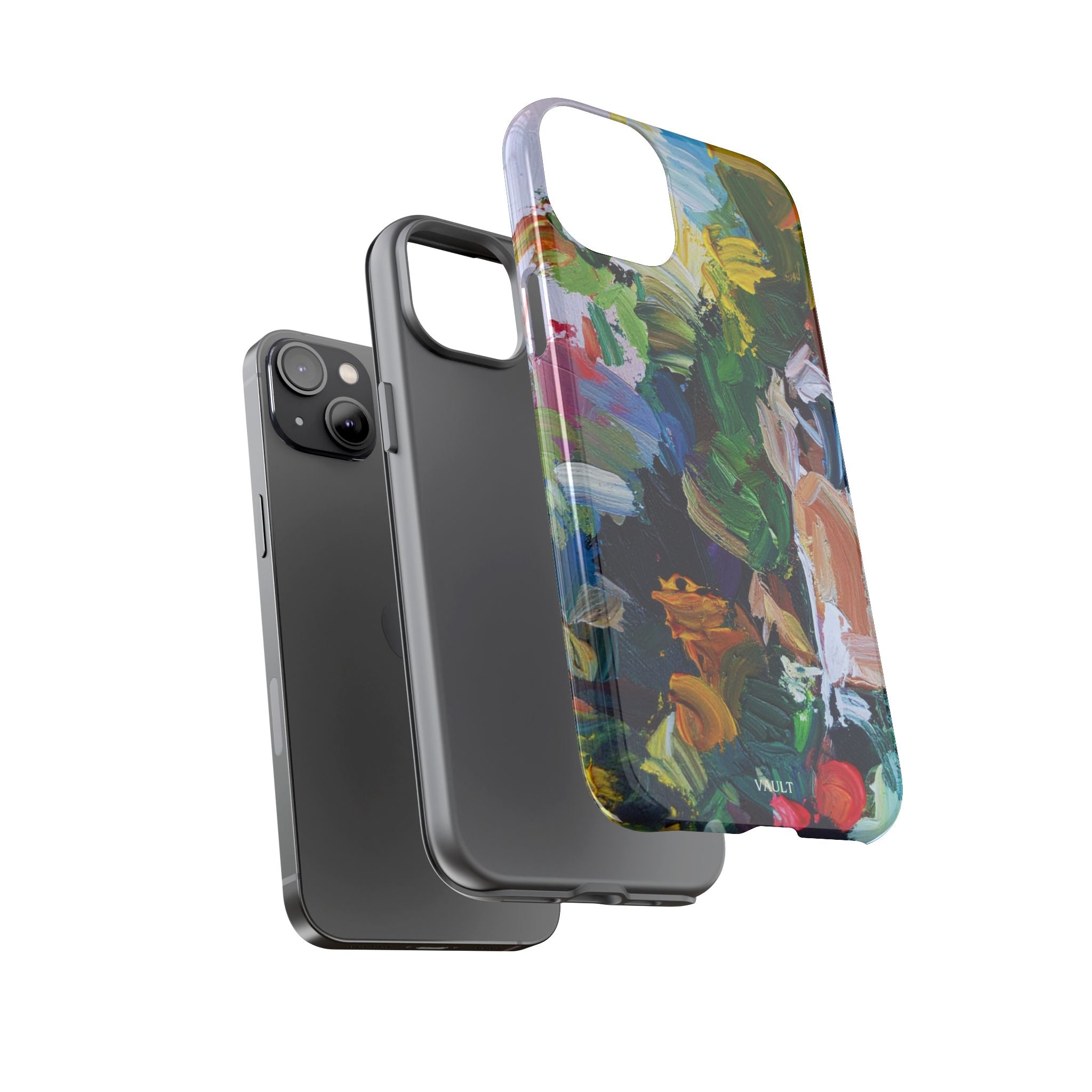 Abstract Paint Brushstroke Phone Case — Colorful Artistic Tough Case