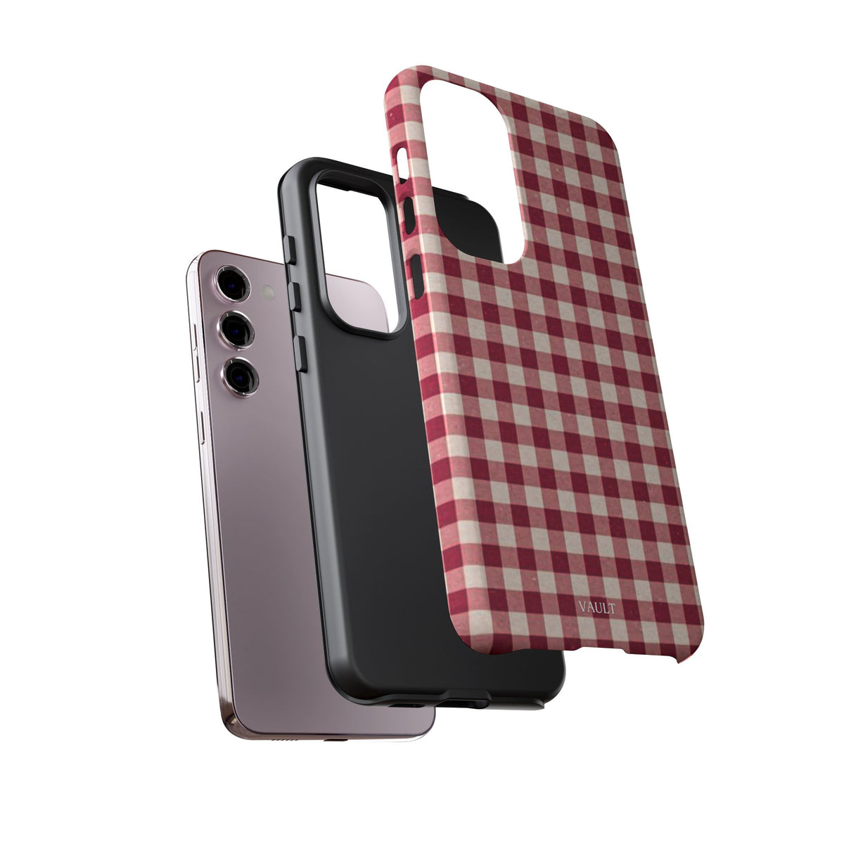 Gingham Phone Case — Red Plaid Tough Case