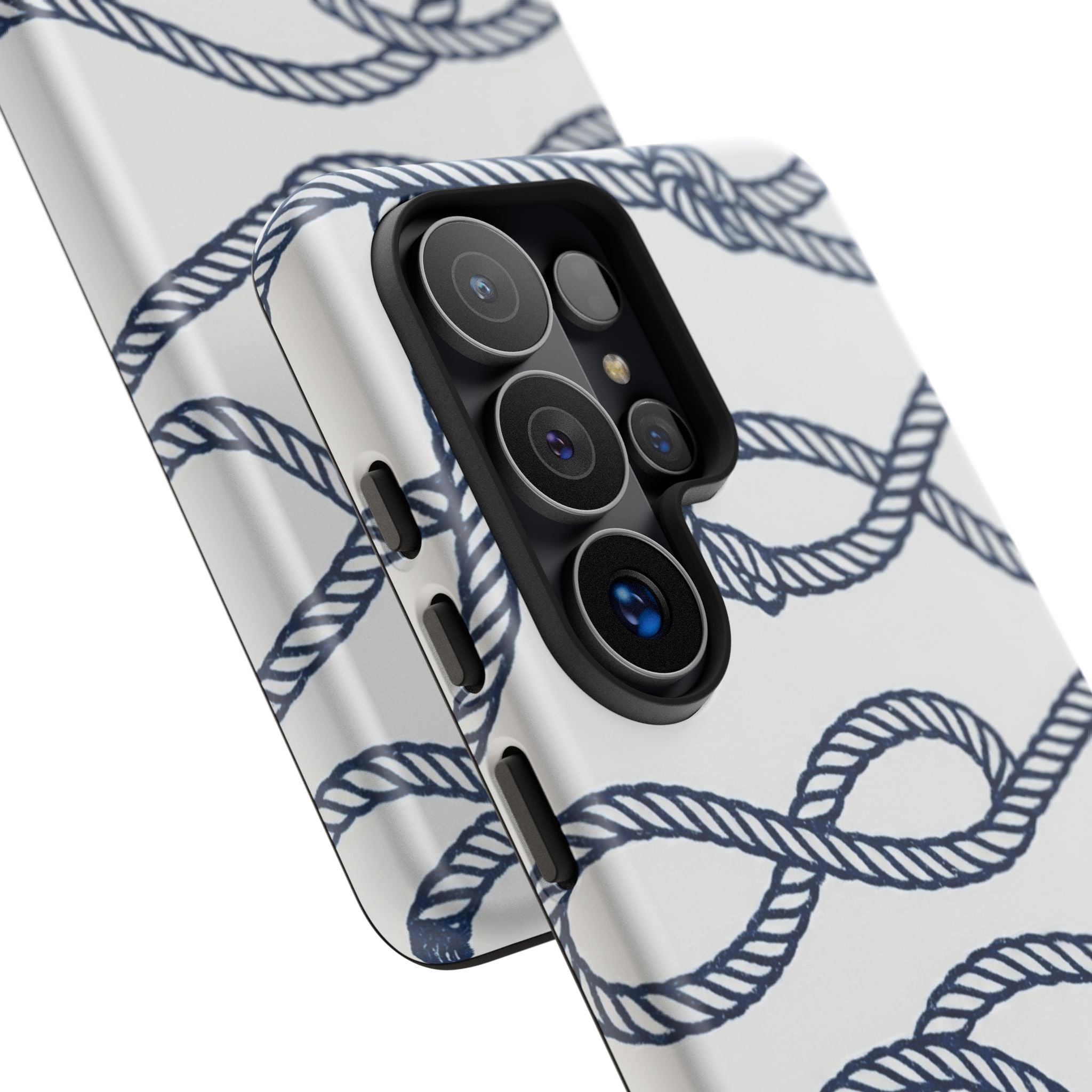 Nautical Rope Tough Case — Protective Phone Cover with Navy Knot Design