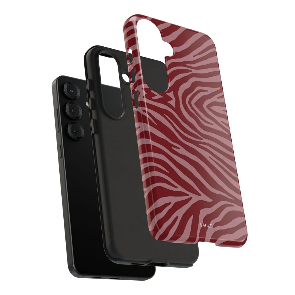 Red Zebra Print Tough Phone Case