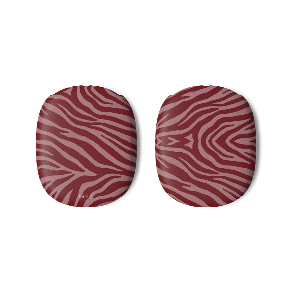 Red Zebra Print AirPod Max Ear Cup Covers — Stylish Protective Replacement