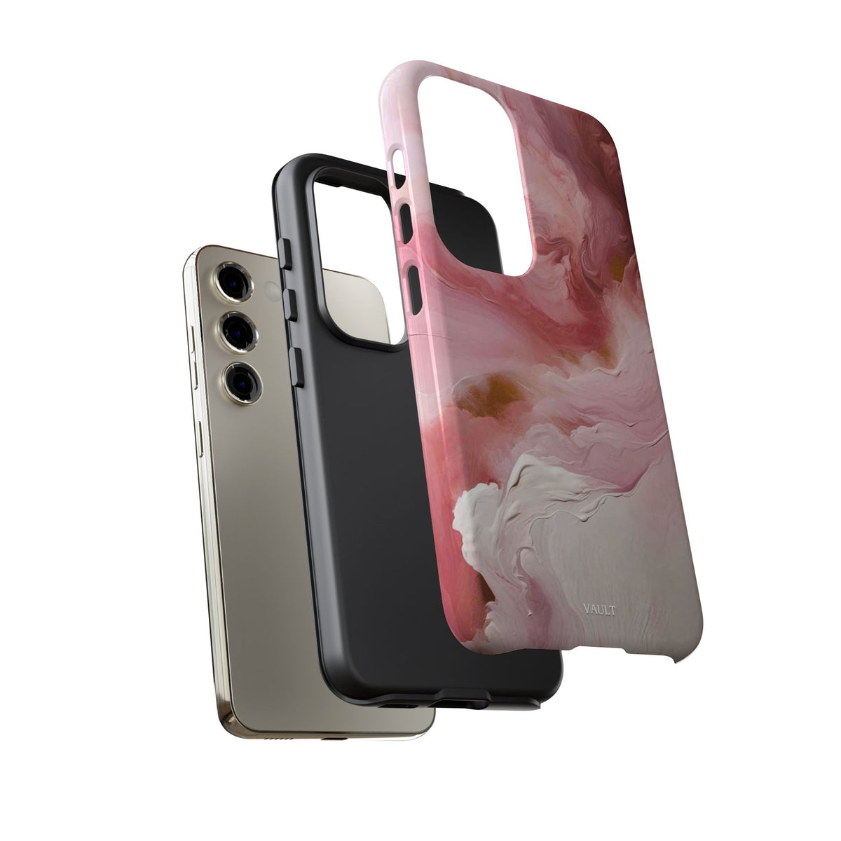 Pink Marble Tough Phone Case — Protective Artistic Phone Cover
