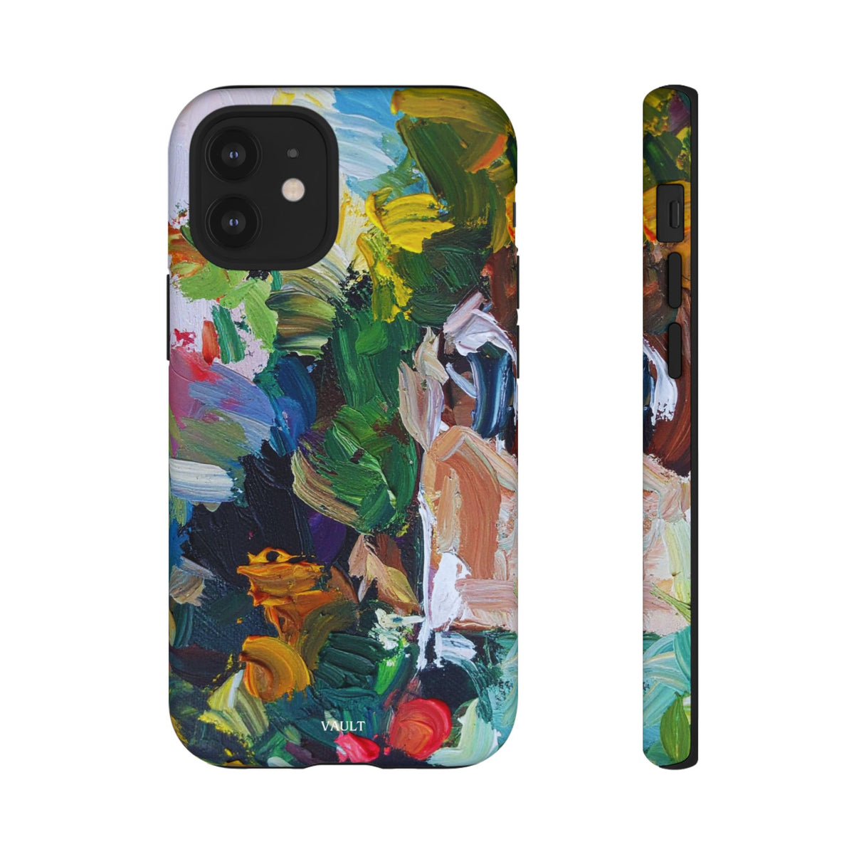 Abstract Paint Brushstroke Phone Case — Colorful Artistic Tough Case