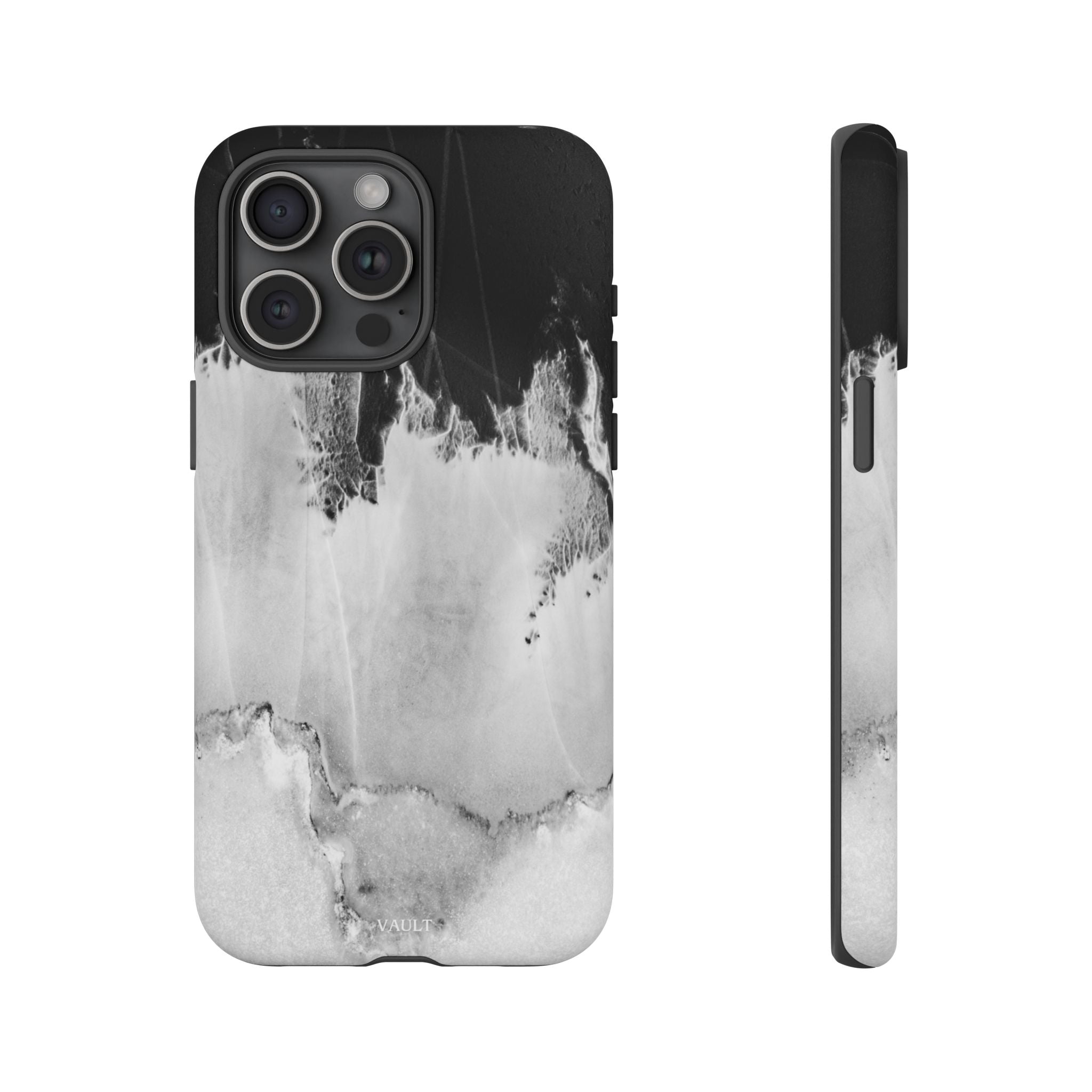 Marble Ink Tough Case — Black & White Abstract Phone Cover