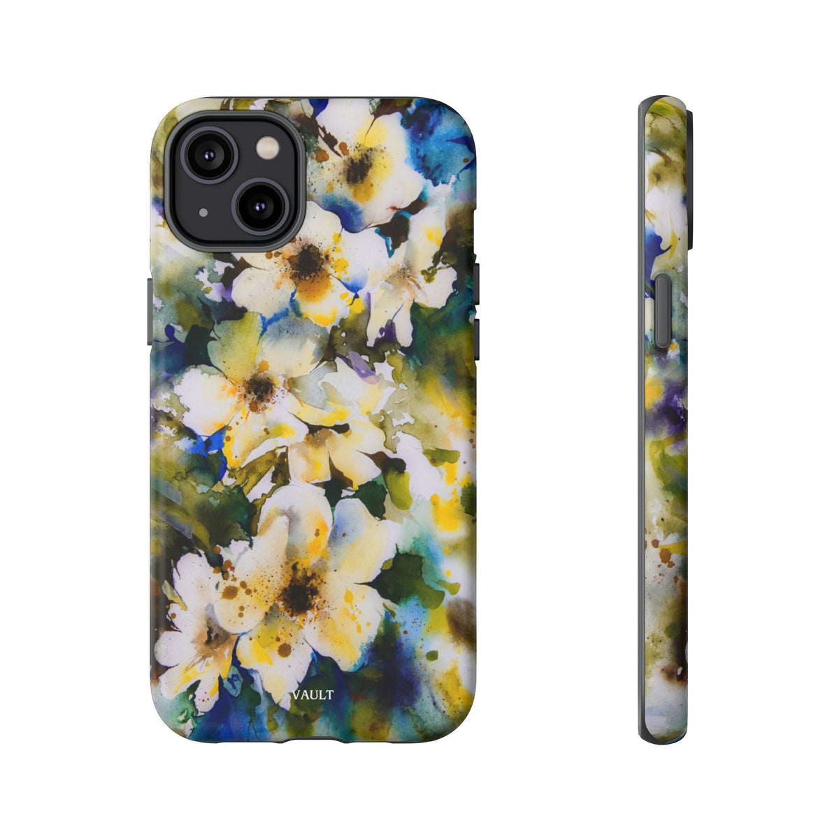 Floral Watercolor Tough Case – Yellow White Blossom Phone Cover
