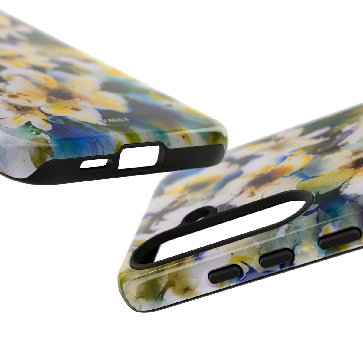 Floral Watercolor Tough Case – Yellow White Blossom Phone Cover