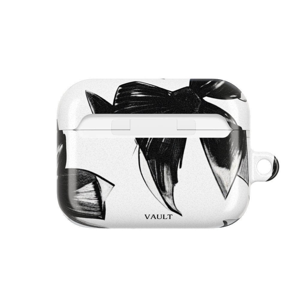 Floral Noir AirPod Case — Black & White Botanical Protective Cover