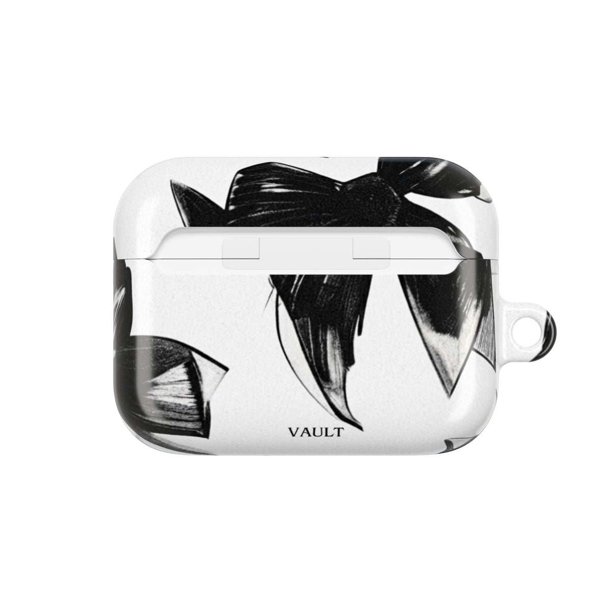 Floral Noir AirPod Case — Black & White Botanical Protective Cover